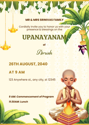 Thread Ceremony invitation