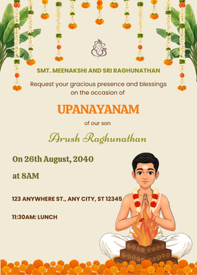 Samskara Upanayanam